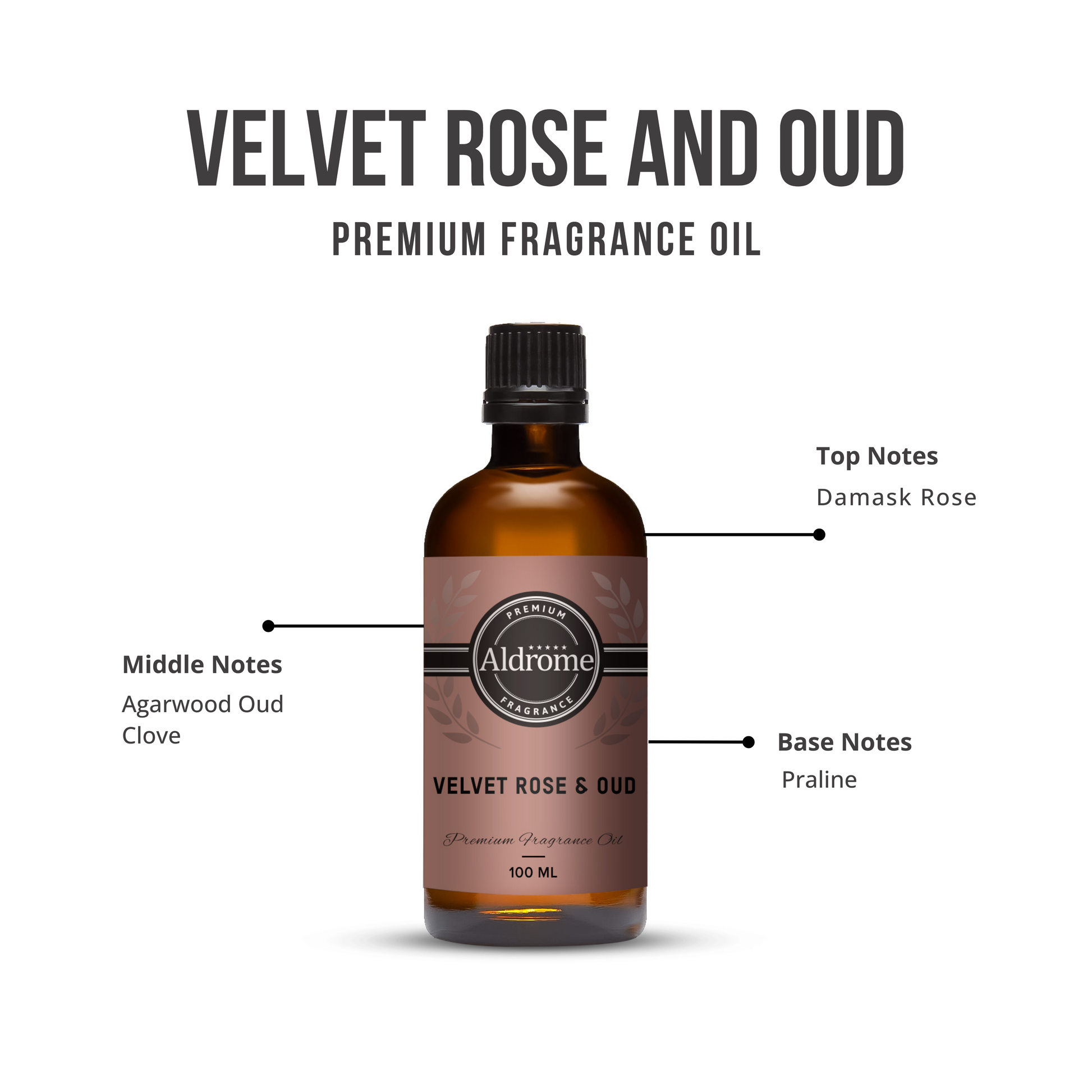 Velvet Rose Oud Fragrance Oil 100 ml – Aldrome1